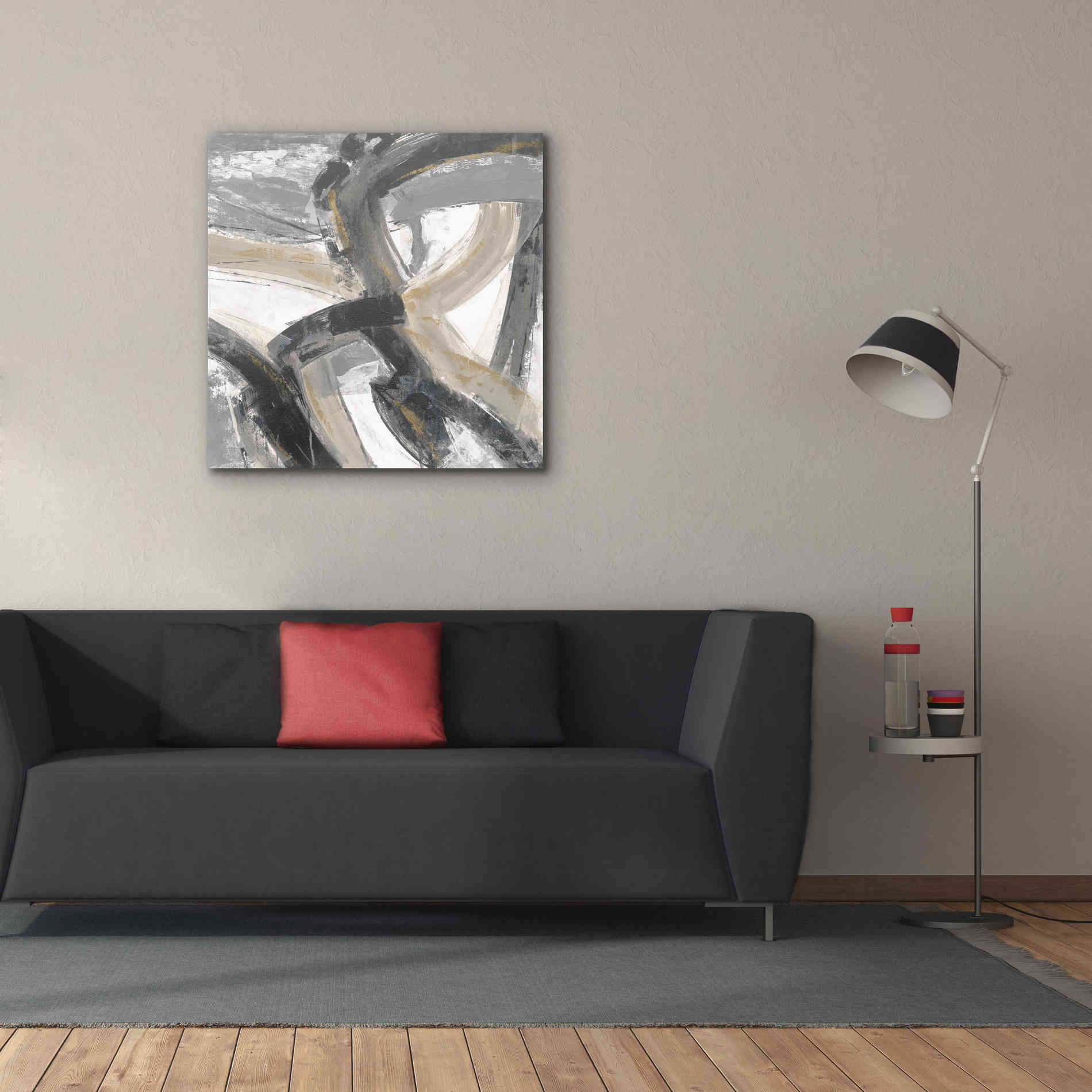 'Urban Graffiti II Neutral' by Silvia Vassileva, Canvas Wall Art,37 x 37