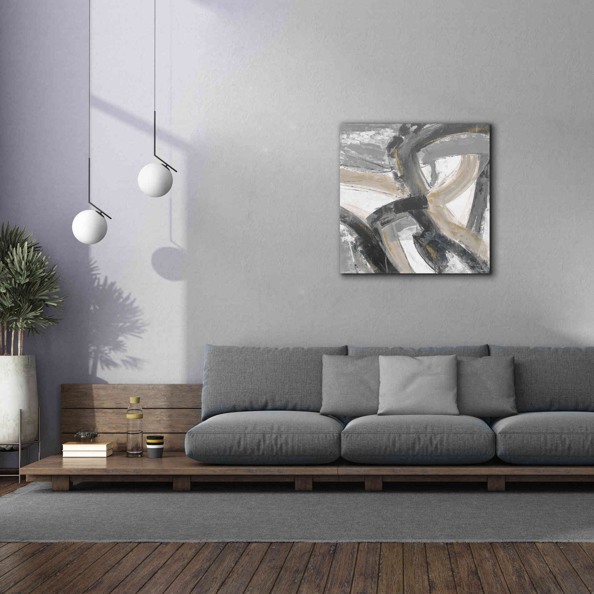 'Urban Graffiti II Neutral' by Silvia Vassileva, Canvas Wall Art,37 x 37