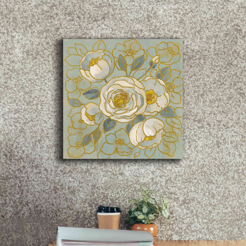Image of 'Sage Floral II' by Silvia Vassileva, Canvas Wall Art,18 x 18