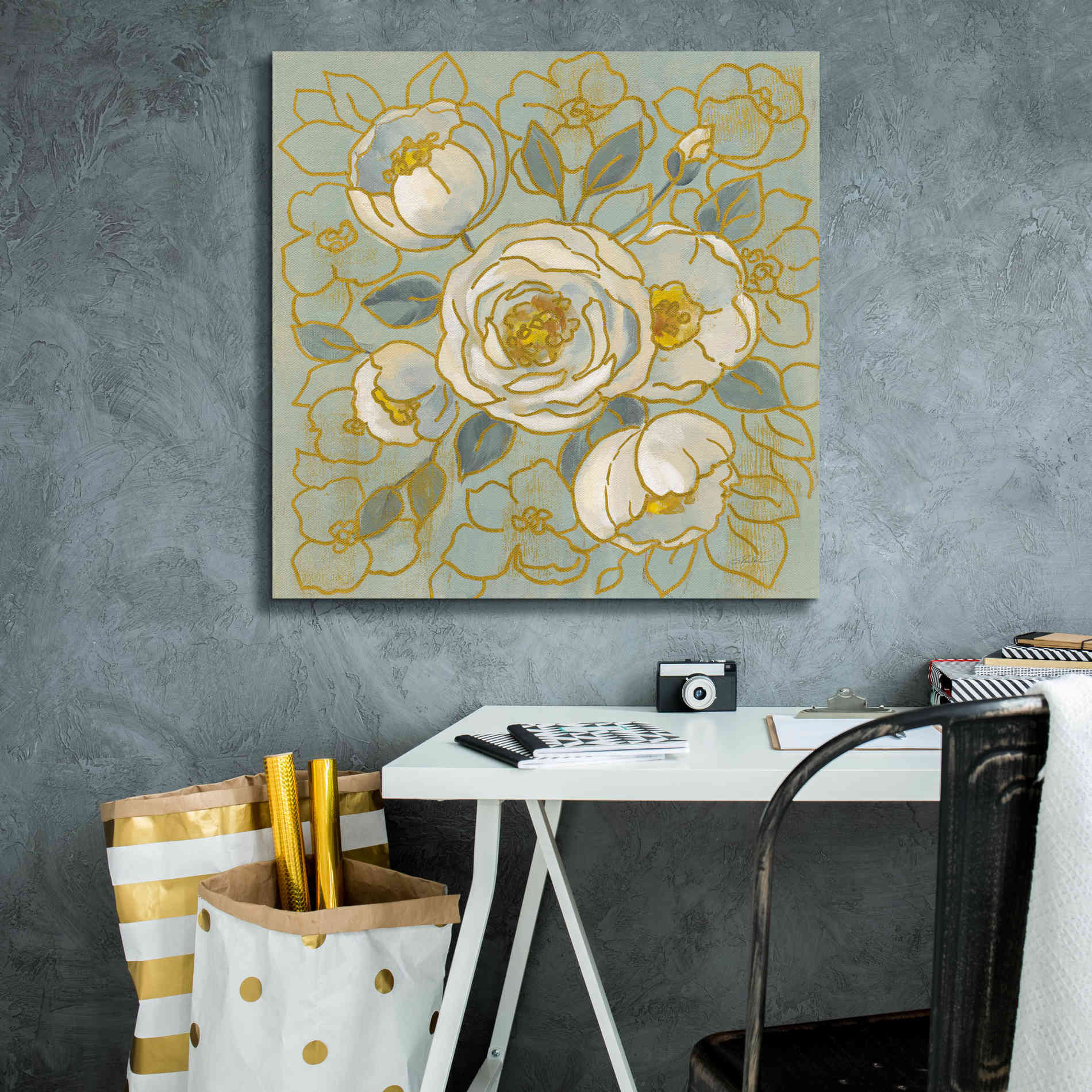 'Sage Floral II' by Silvia Vassileva, Canvas Wall Art,26 x 26