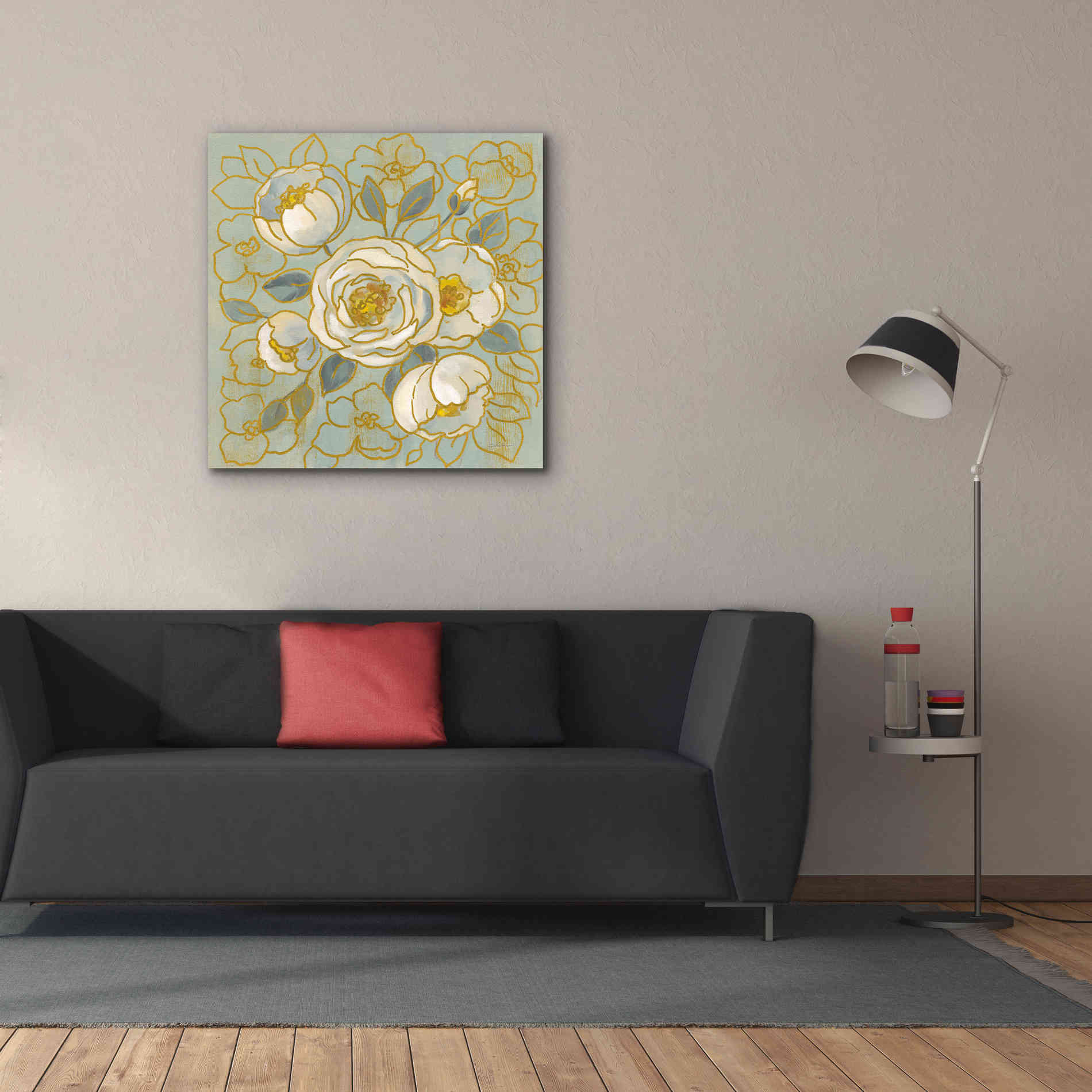 'Sage Floral II' by Silvia Vassileva, Canvas Wall Art,37 x 37