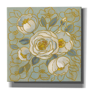 'Sage Floral II' by Silvia Vassileva, Canvas Wall Art,12x12x1.1x0,18x18x1.1x0,26x26x1.74x0,37x37x1.74x0