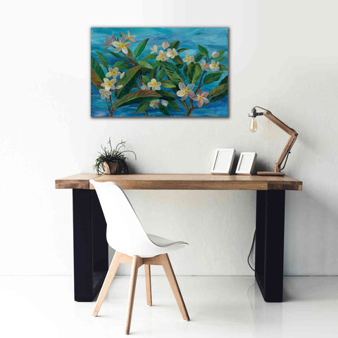 Image of 'Oceanside Plumeria' by Silvia Vassileva, Canvas Wall Art,40 x 26