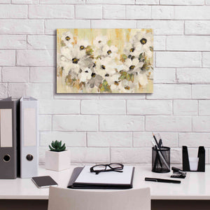 'White and Green Bloom' by Silvia Vassileva, Canvas Wall Art,18 x 12