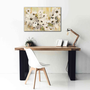 'White and Green Bloom' by Silvia Vassileva, Canvas Wall Art,40 x 26
