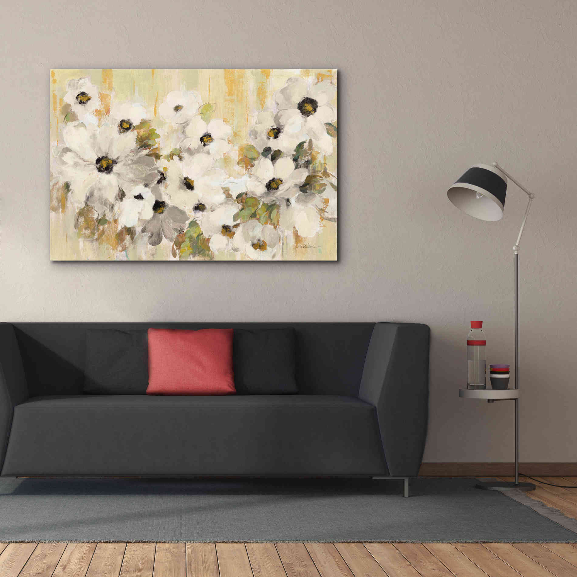 'White and Green Bloom' by Silvia Vassileva, Canvas Wall Art,60 x 40