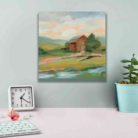 Image of 'Springtime Farm Pastel' by Silvia Vassileva, Canvas Wall Art,12 x 12