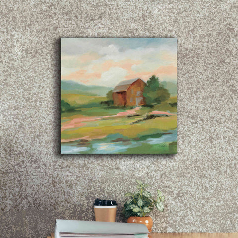 Image of 'Springtime Farm Pastel' by Silvia Vassileva, Canvas Wall Art,18 x 18