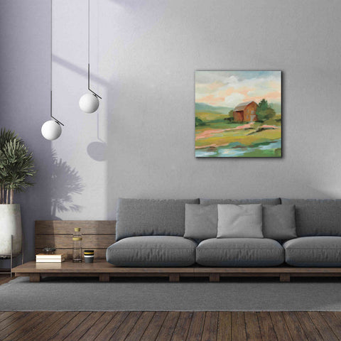 Image of 'Springtime Farm Pastel' by Silvia Vassileva, Canvas Wall Art,37 x 37
