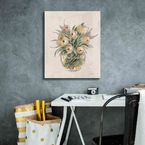Image of 'Blush Floral Bouquet White' by Silvia Vassileva, Canvas Wall Art,20 x 24
