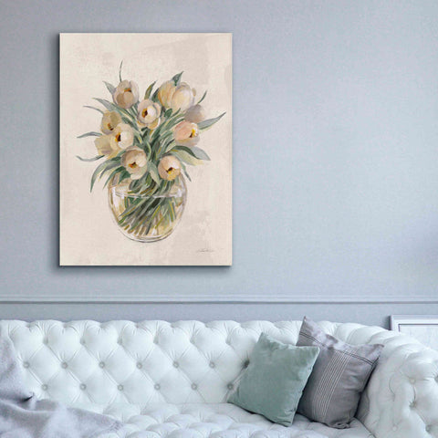 Image of 'Blush Floral Bouquet White' by Silvia Vassileva, Canvas Wall Art,40 x 54