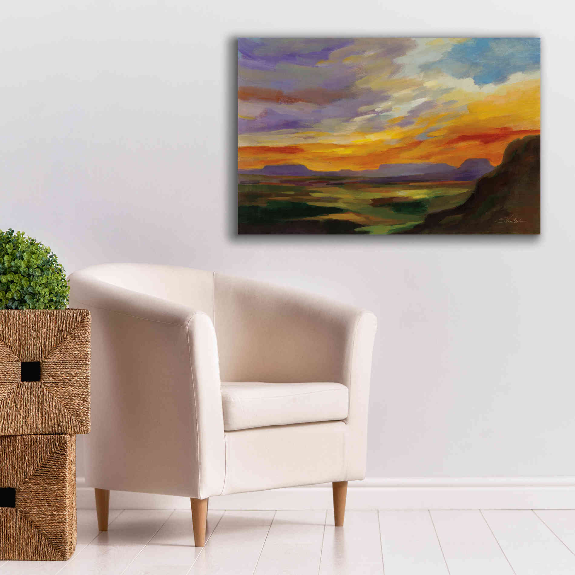 'Sonoran Desert Sunset' by Silvia Vassileva, Canvas Wall Art,40 x 26