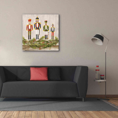 Image of 'Nutcrackers on a Mantel' by Silvia Vassileva, Canvas Wall Art,37 x 37