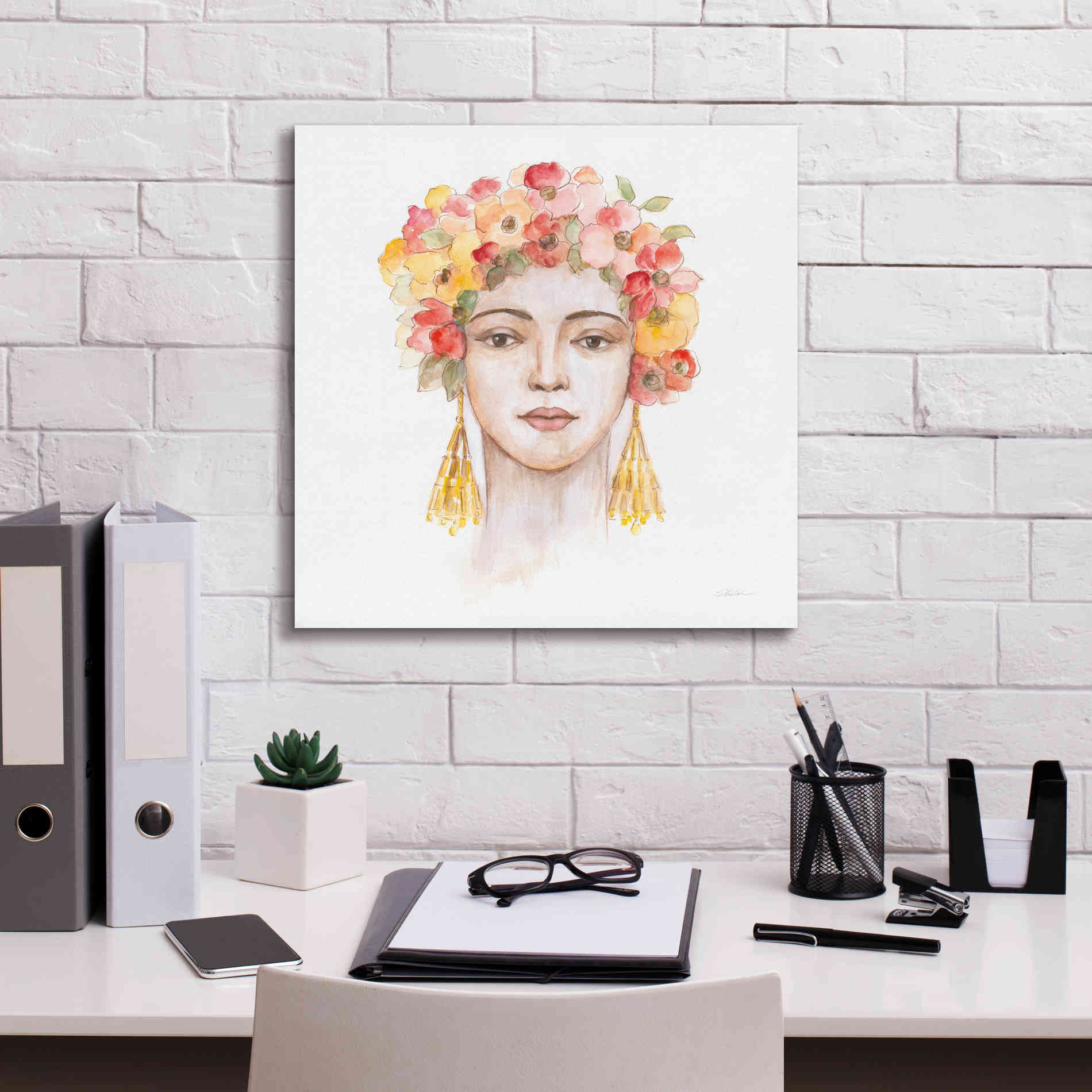 'International Woman IV' by Silvia Vassileva, Canvas Wall Art,18 x 18