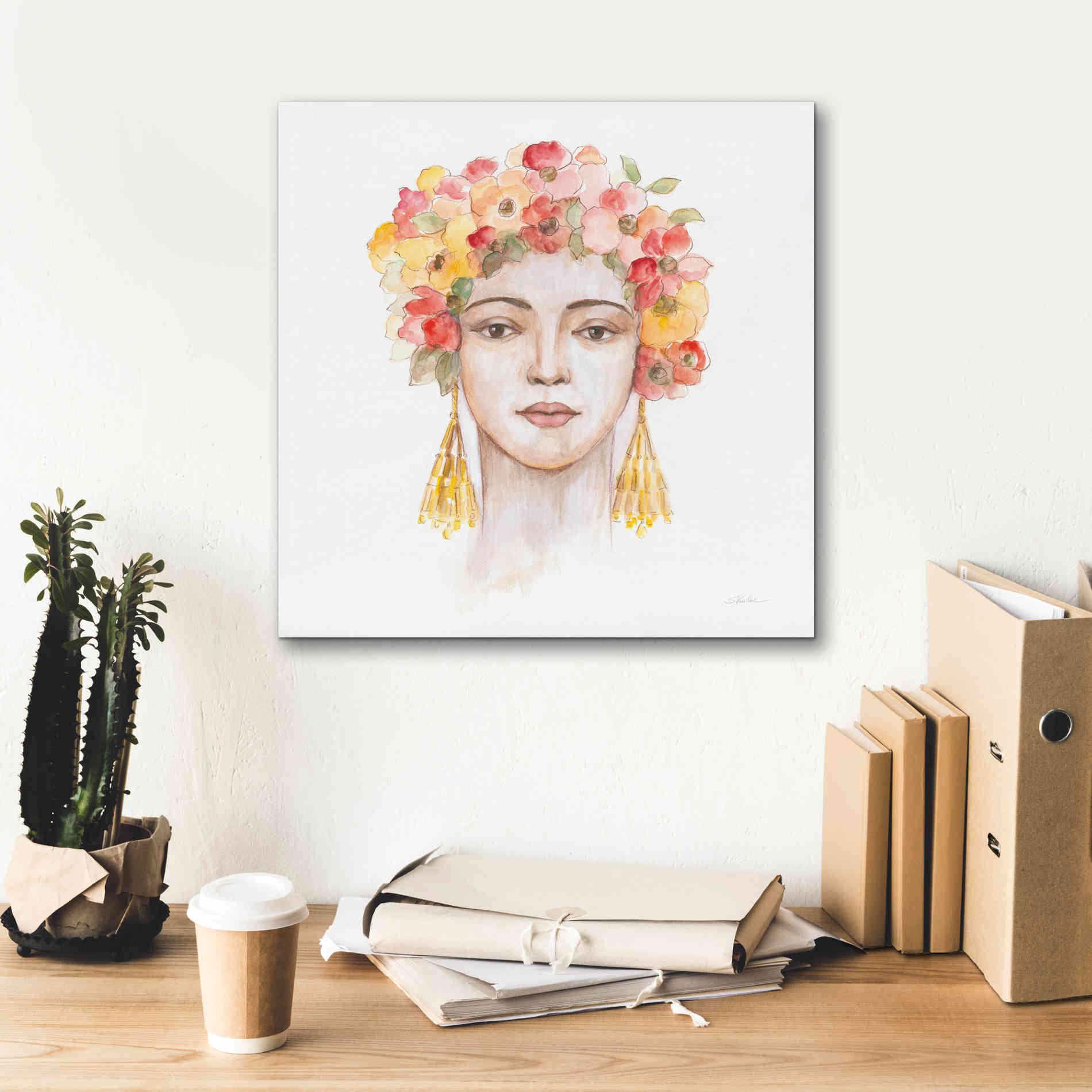 'International Woman IV' by Silvia Vassileva, Canvas Wall Art,18 x 18