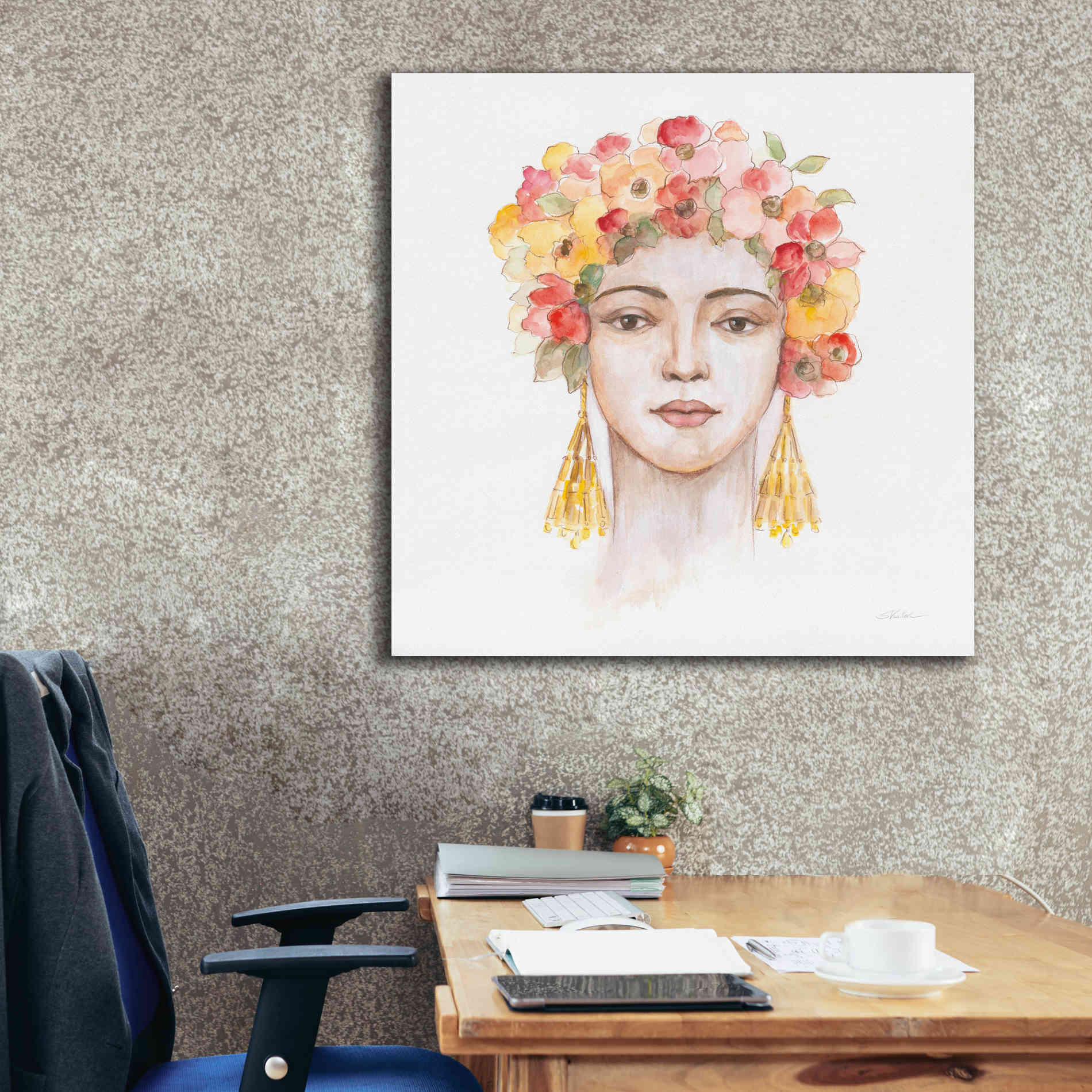 'International Woman IV' by Silvia Vassileva, Canvas Wall Art,37 x 37