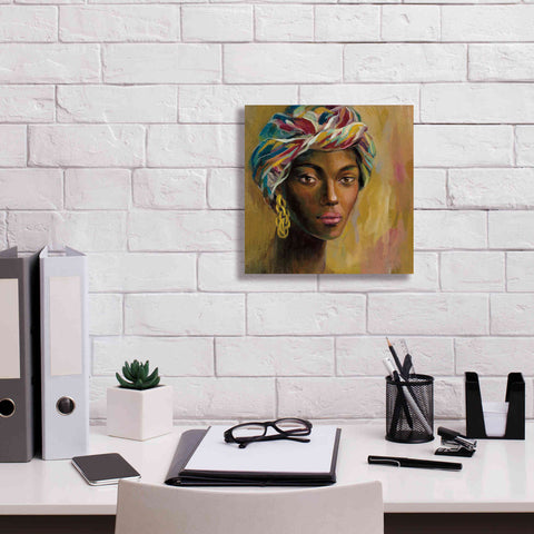 Image of 'African Face I' by Silvia Vassileva, Canvas Wall Art,12 x 12