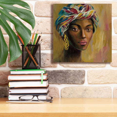 Image of 'African Face I' by Silvia Vassileva, Canvas Wall Art,12 x 12