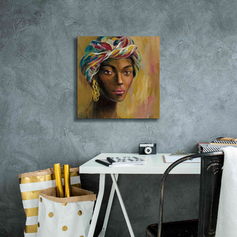 Image of 'African Face I' by Silvia Vassileva, Canvas Wall Art,18 x 18