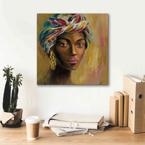 'African Face I' by Silvia Vassileva, Canvas Wall Art,18 x 18