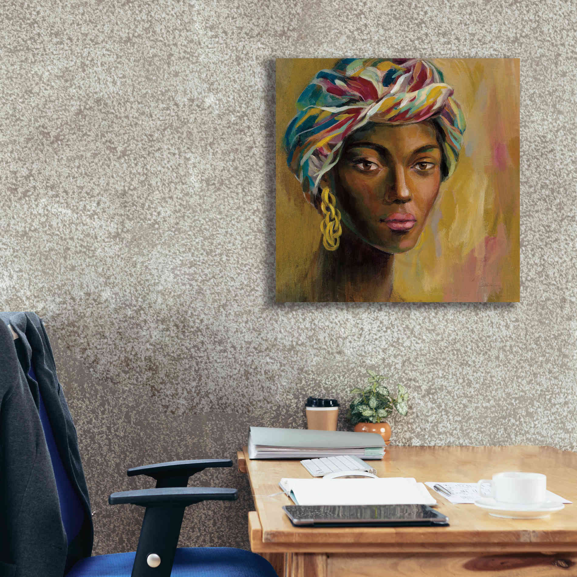 'African Face I' by Silvia Vassileva, Canvas Wall Art,26 x 26