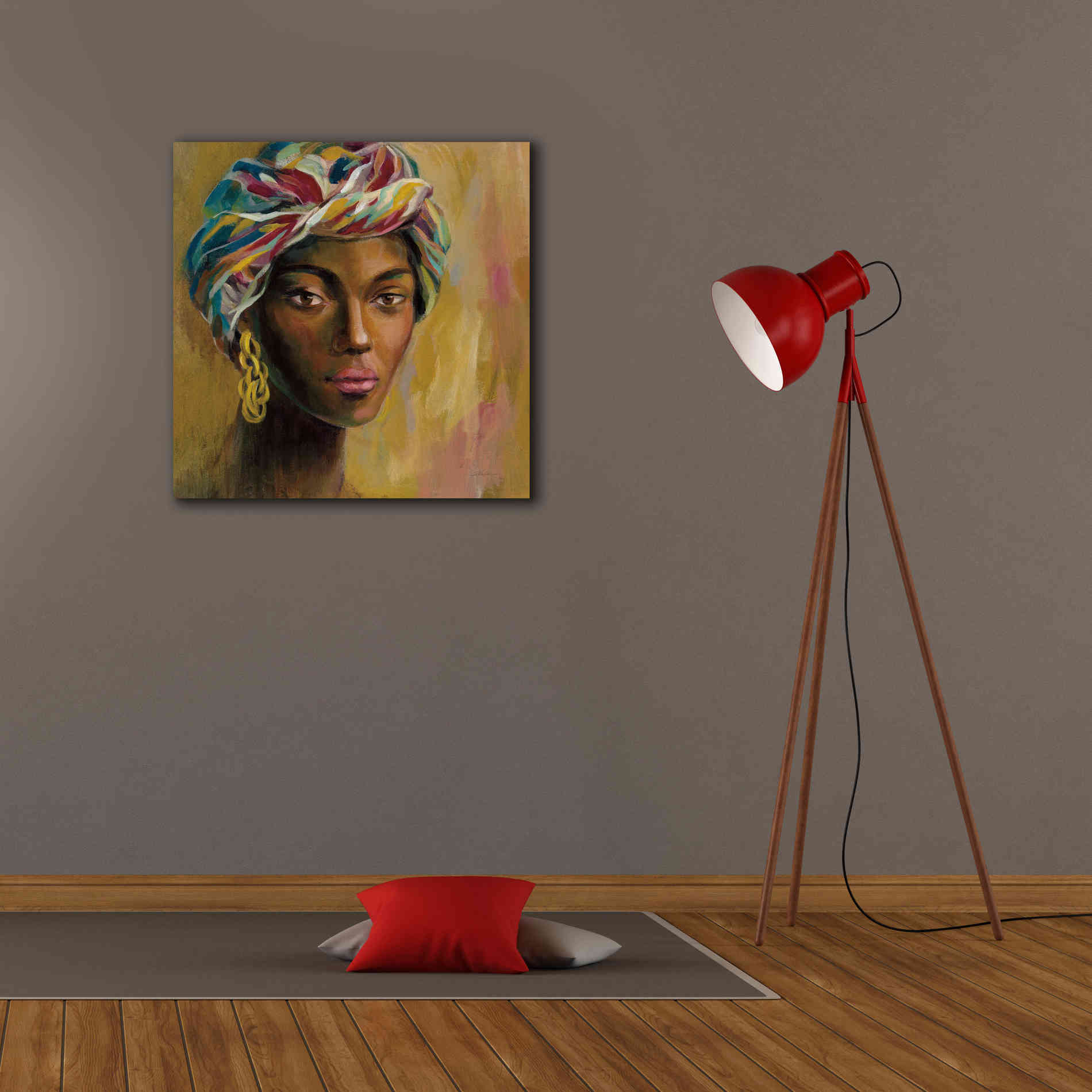 'African Face I' by Silvia Vassileva, Canvas Wall Art,26 x 26