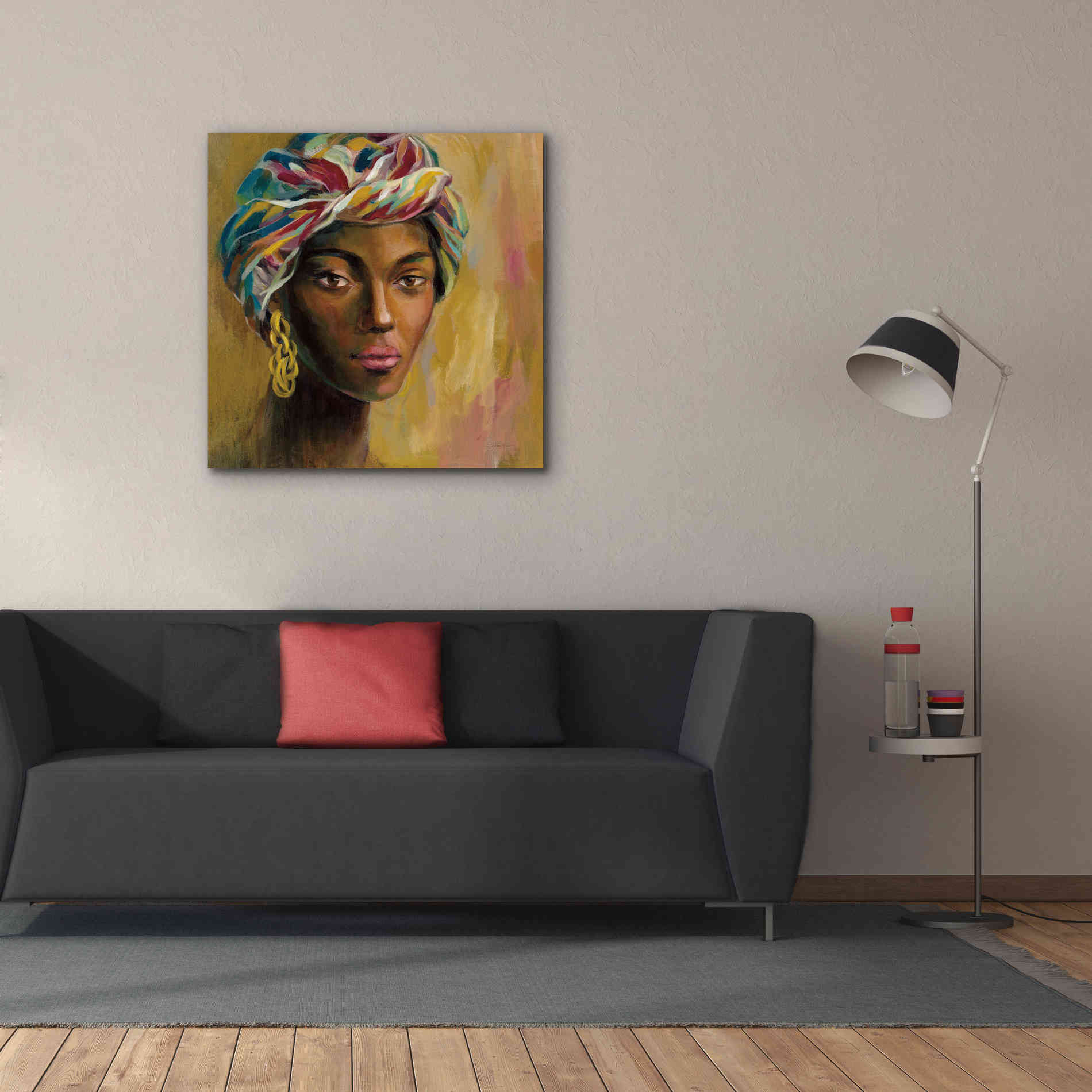 'African Face I' by Silvia Vassileva, Canvas Wall Art,37 x 37