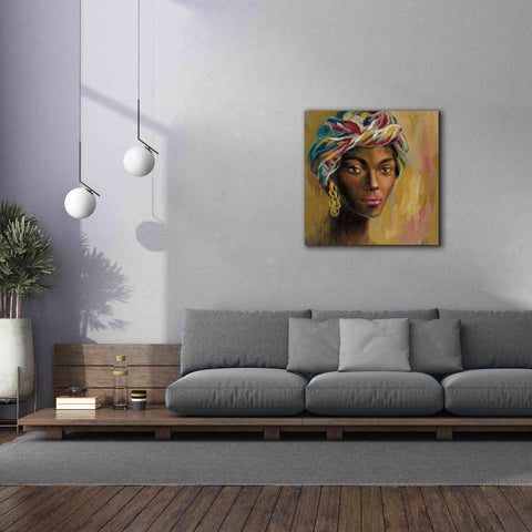 Image of 'African Face I' by Silvia Vassileva, Canvas Wall Art,37 x 37