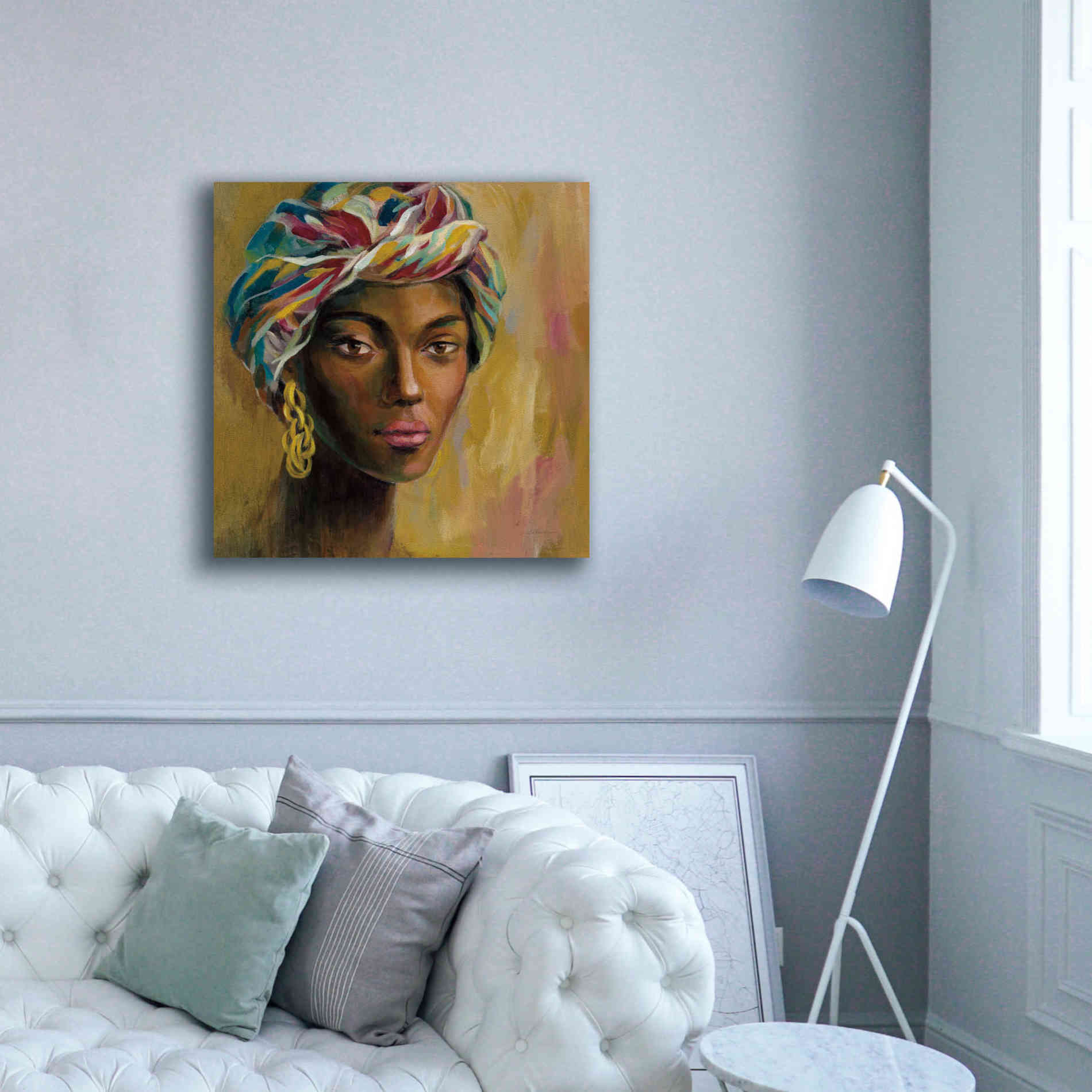 'African Face I' by Silvia Vassileva, Canvas Wall Art,37 x 37