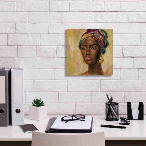 Image of 'African Face II' by Silvia Vassileva, Canvas Wall Art,12 x 12