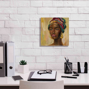 'African Face II' by Silvia Vassileva, Canvas Wall Art,12 x 12