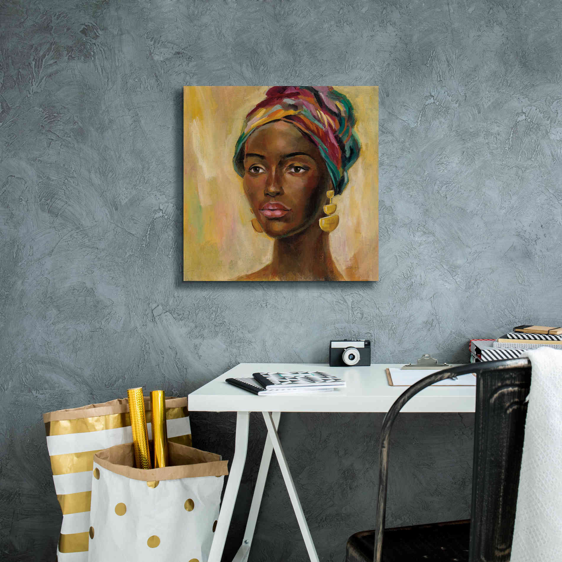 'African Face II' by Silvia Vassileva, Canvas Wall Art,18 x 18