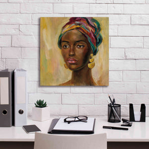 'African Face II' by Silvia Vassileva, Canvas Wall Art,18 x 18