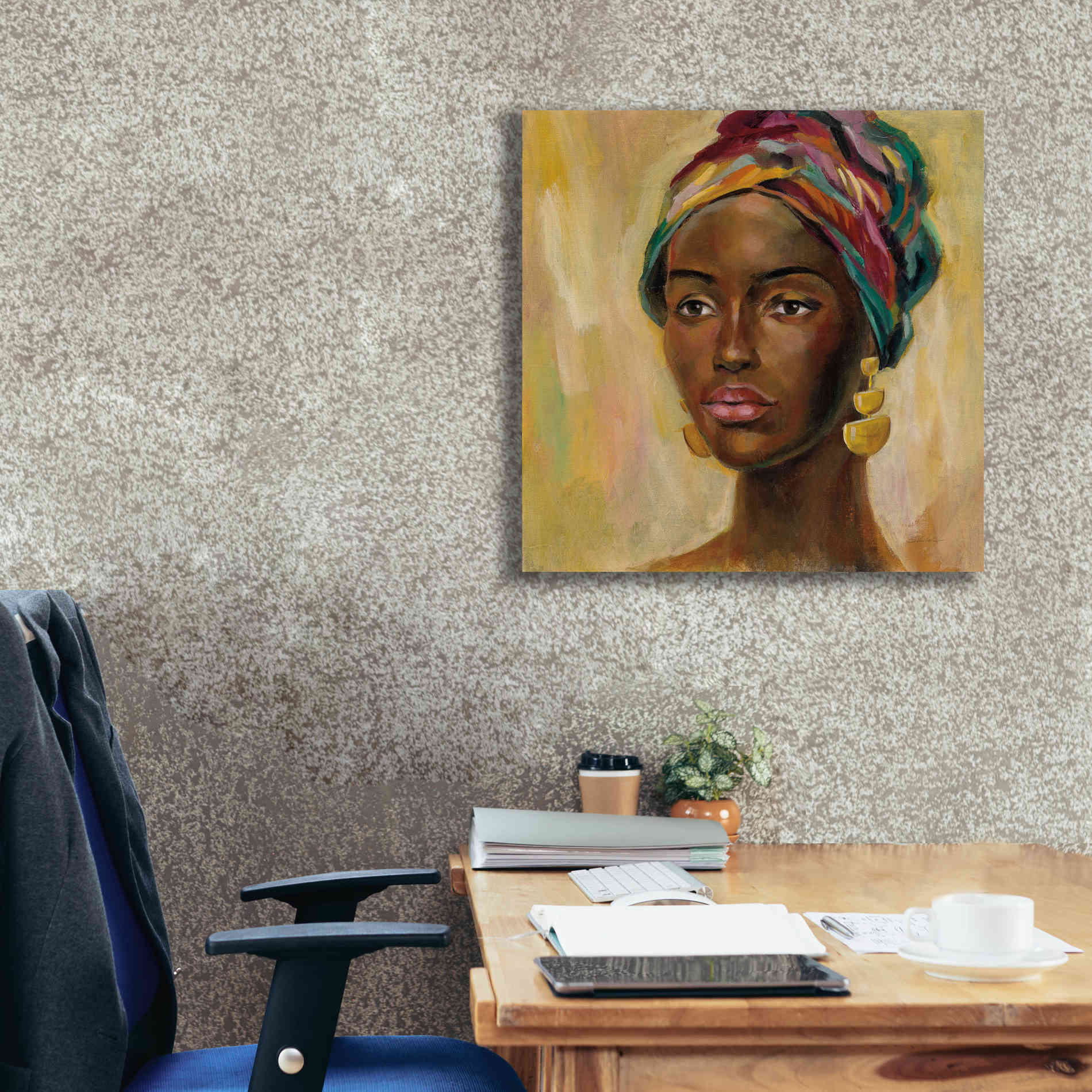 'African Face II' by Silvia Vassileva, Canvas Wall Art,26 x 26