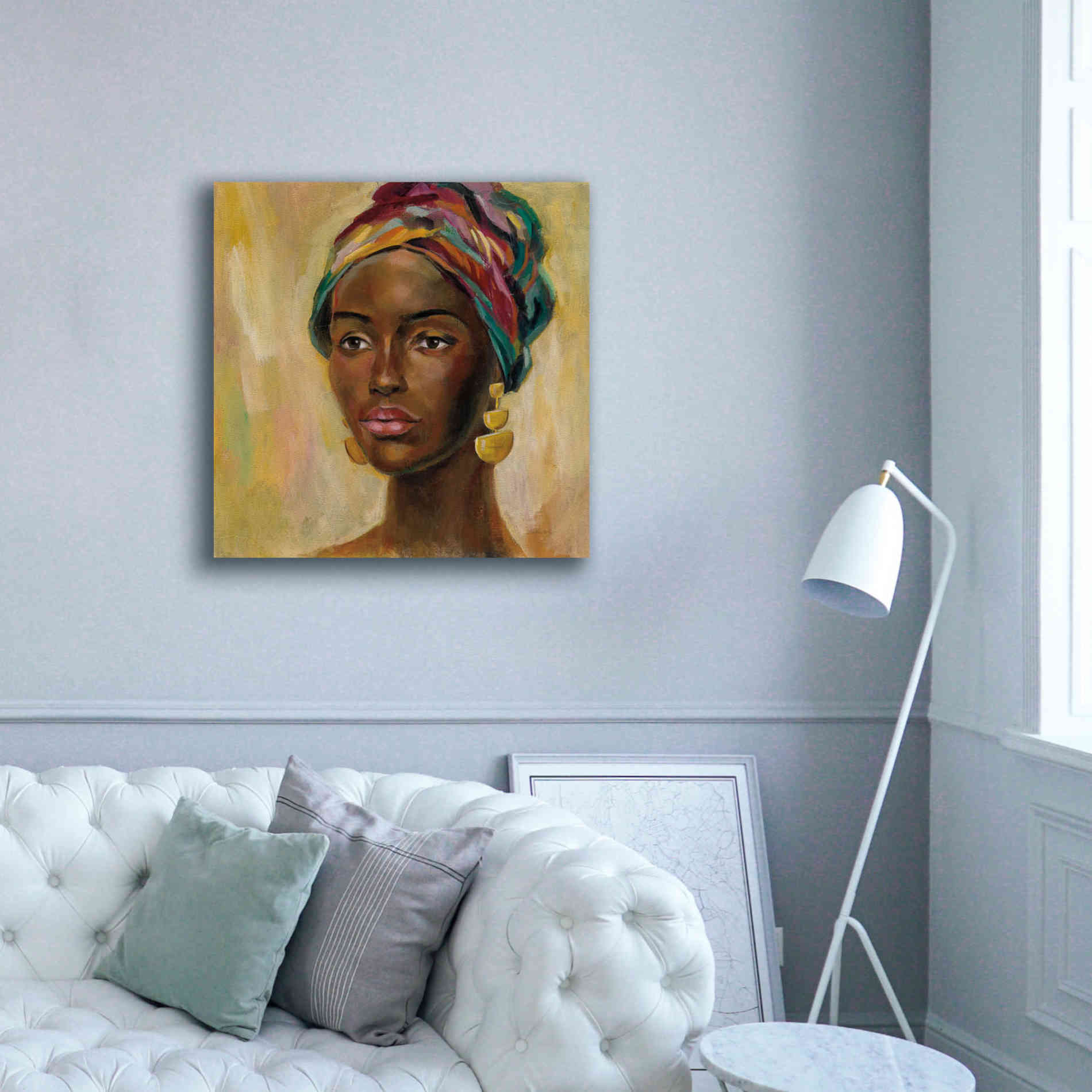 'African Face II' by Silvia Vassileva, Canvas Wall Art,37 x 37