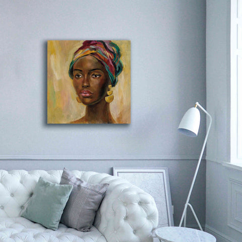 Image of 'African Face II' by Silvia Vassileva, Canvas Wall Art,37 x 37