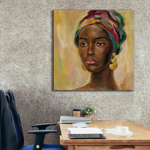 Image of 'African Face II' by Silvia Vassileva, Canvas Wall Art,37 x 37