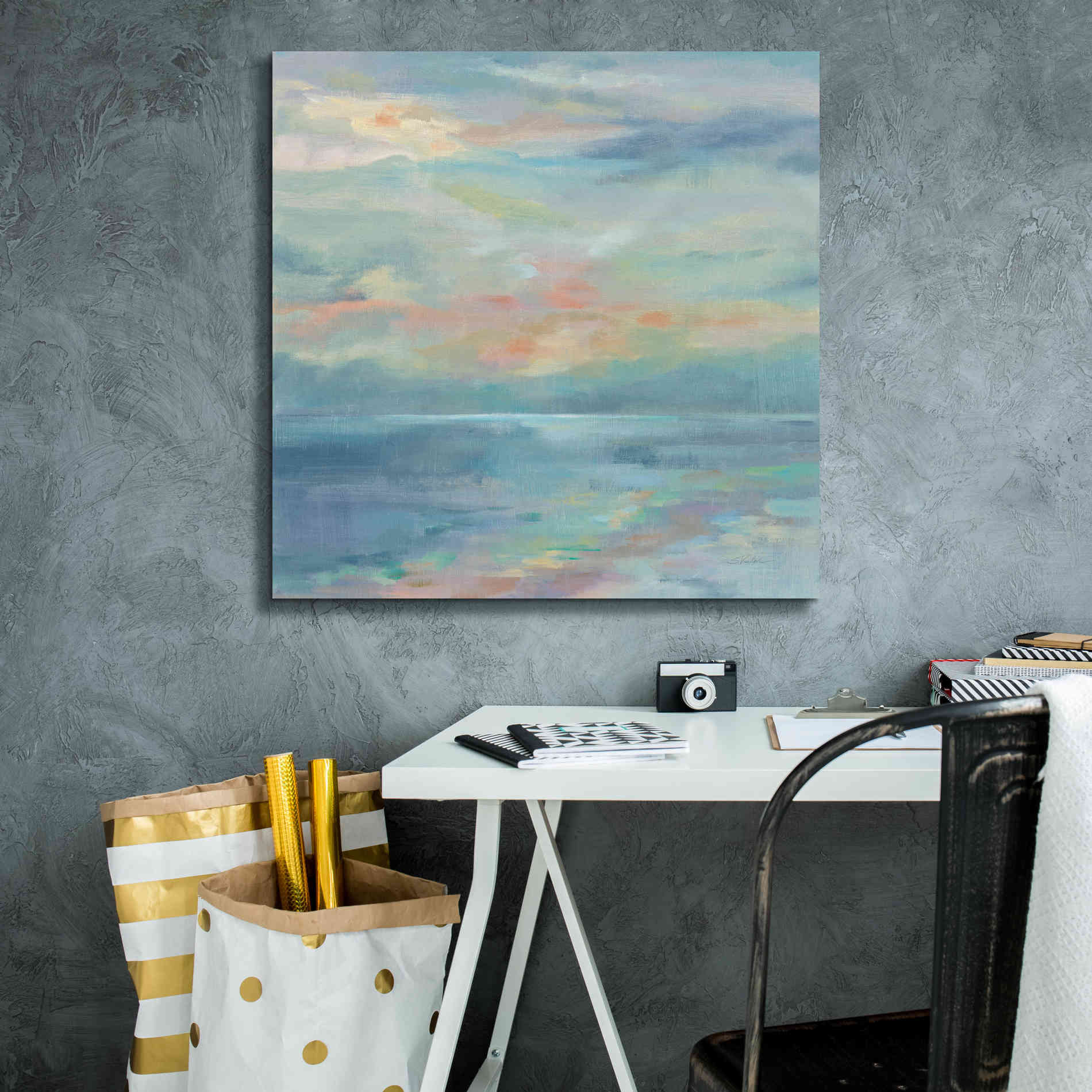 'June Morning by the Sea' by Silvia Vassileva, Canvas Wall Art,26 x 26