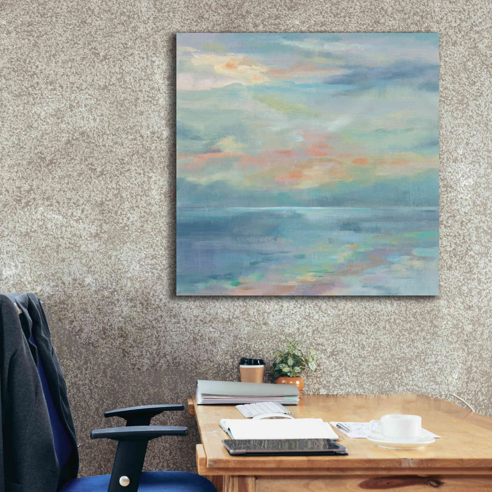 'June Morning by the Sea' by Silvia Vassileva, Canvas Wall Art,37 x 37