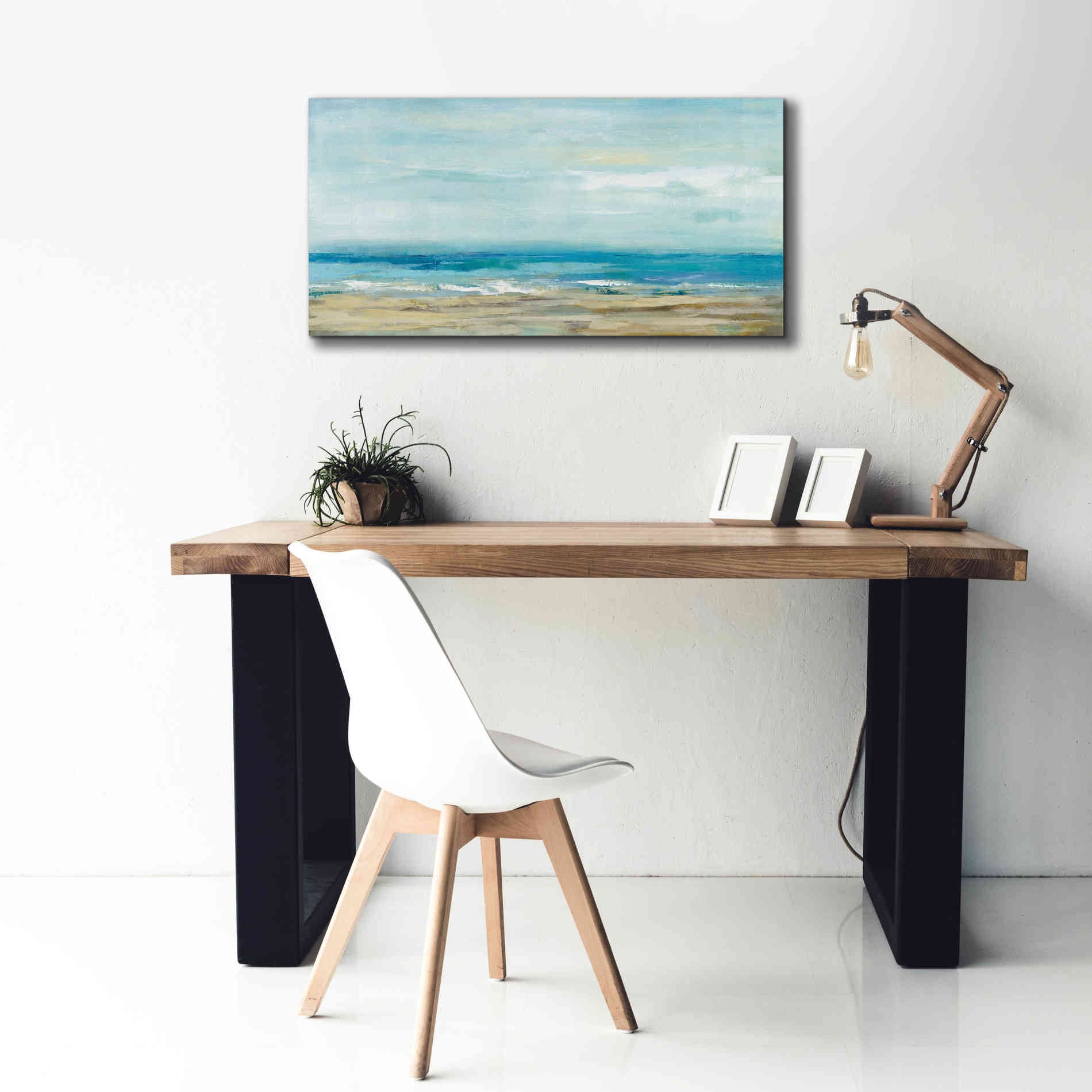 'Sea Coast' by Silvia Vassileva, Canvas Wall Art,40 x 20