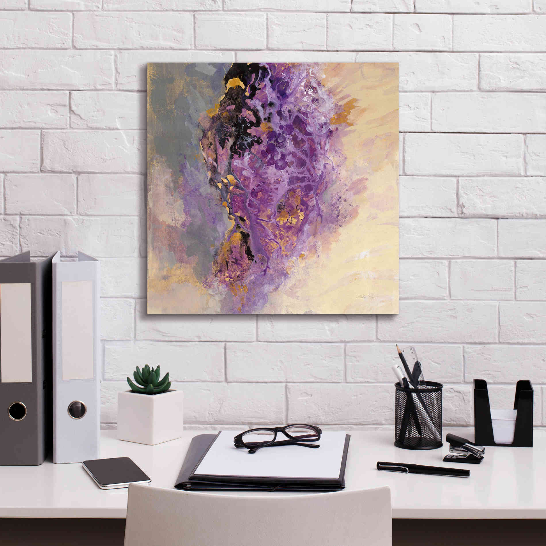 'Amethyst' by Silvia Vassileva, Canvas Wall Art,18 x 18