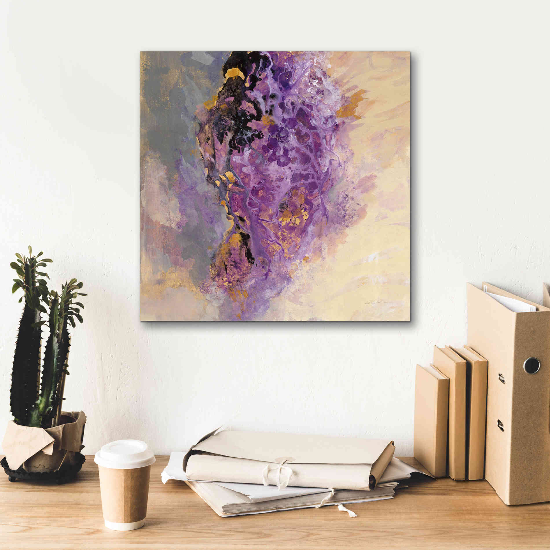 'Amethyst' by Silvia Vassileva, Canvas Wall Art,18 x 18