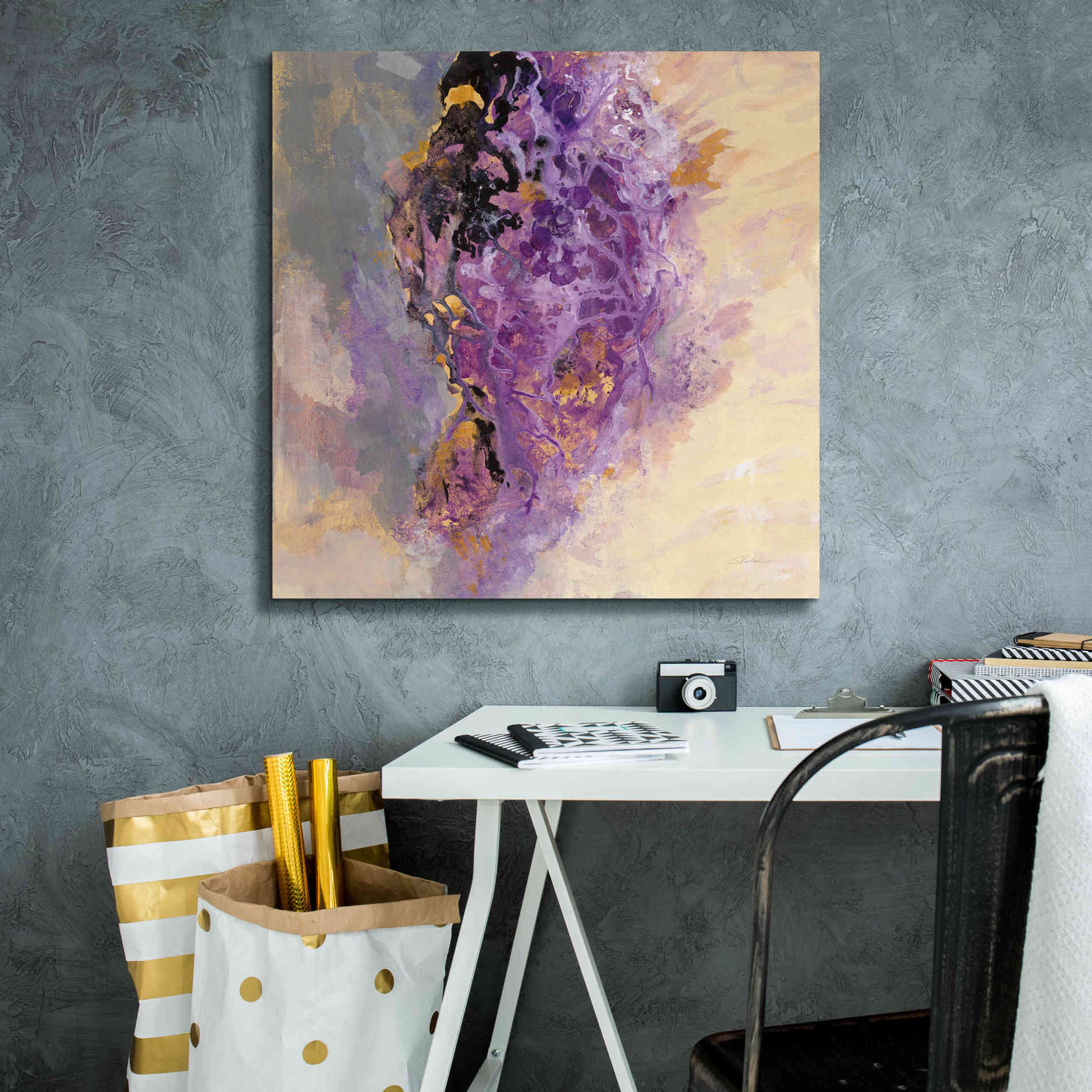 'Amethyst' by Silvia Vassileva, Canvas Wall Art,26 x 26