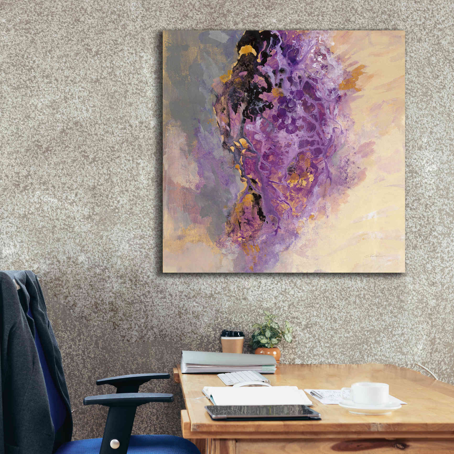 'Amethyst' by Silvia Vassileva, Canvas Wall Art,37 x 37