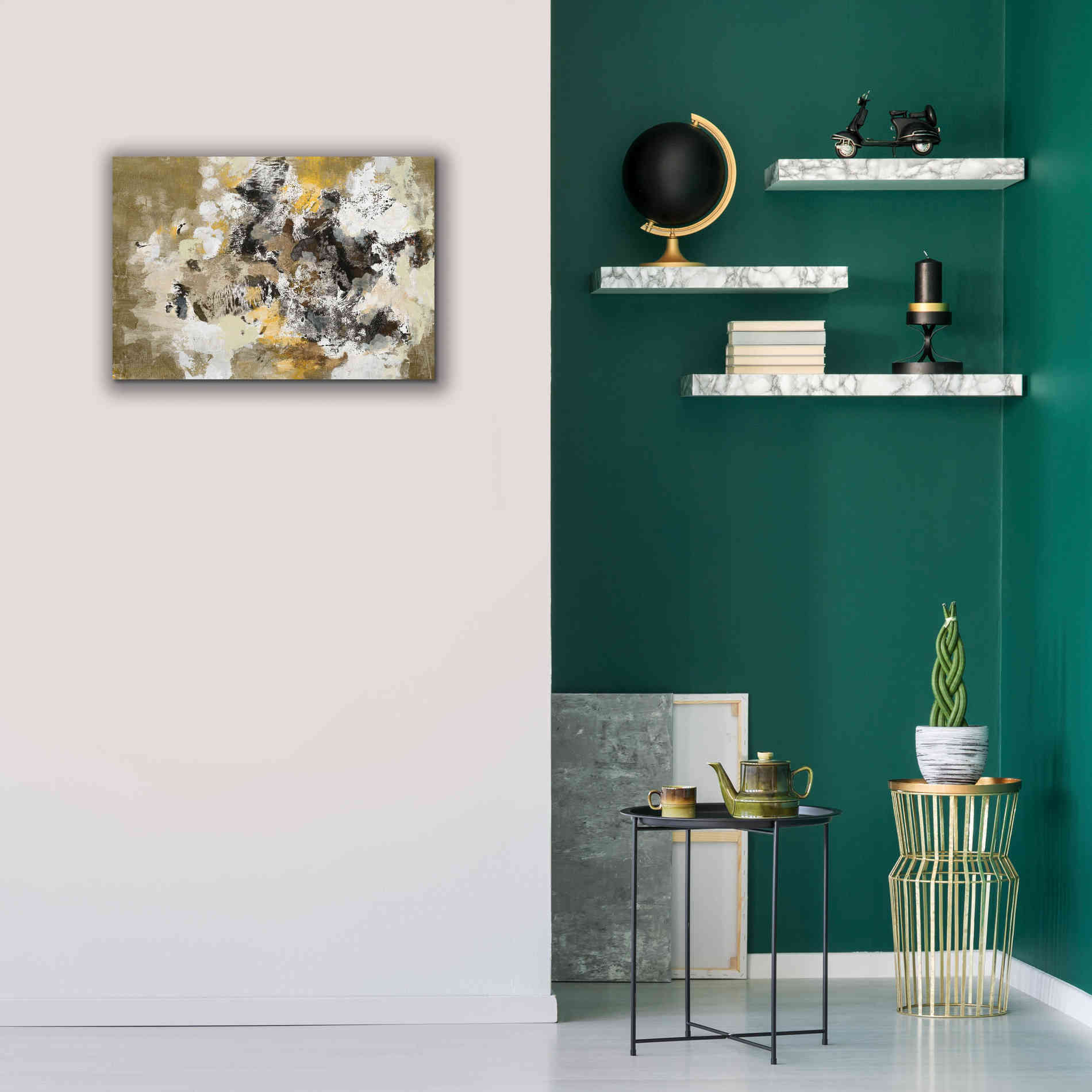 'Leaves on the Asphalt' by Silvia Vassileva, Canvas Wall Art,26 x 18