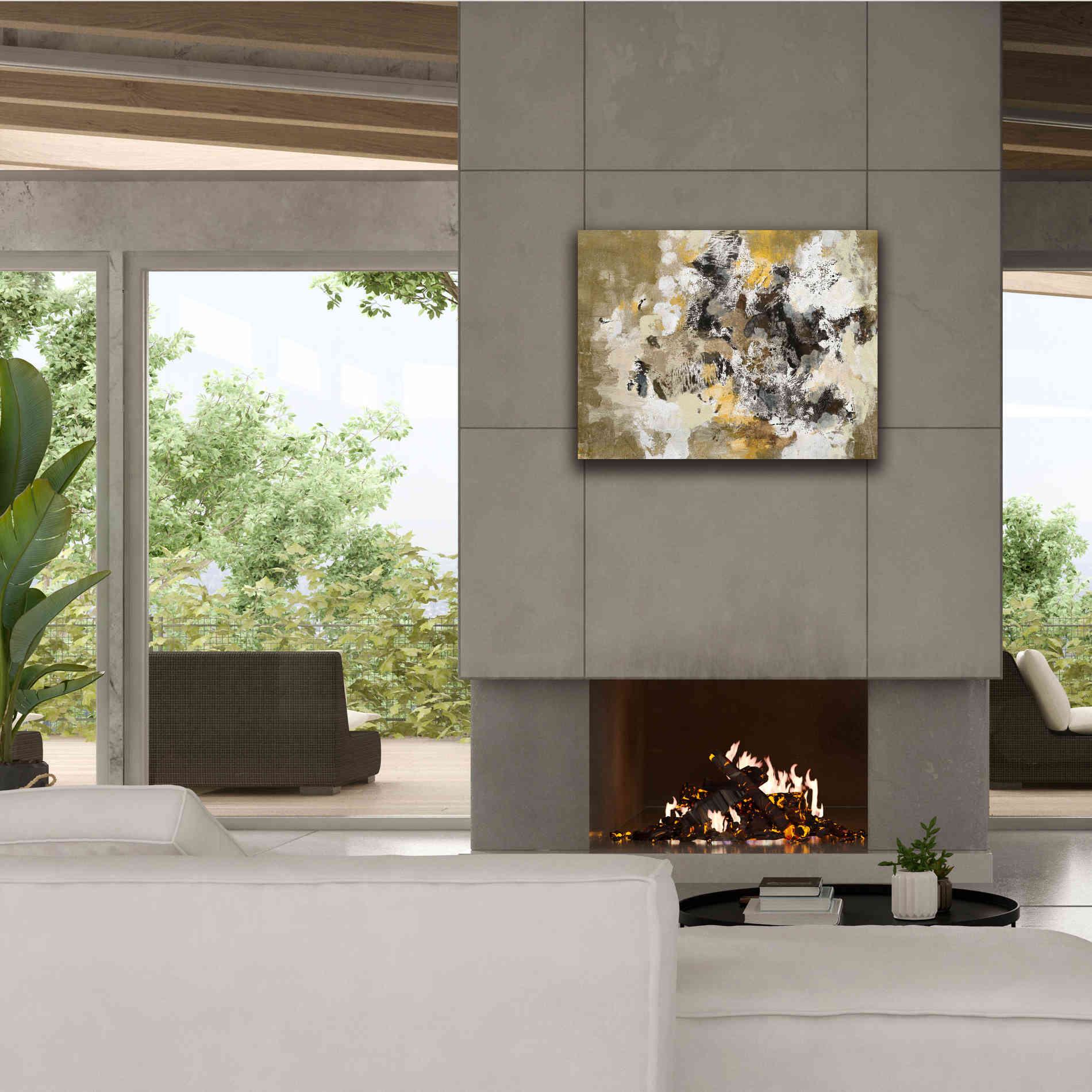 'Leaves on the Asphalt' by Silvia Vassileva, Canvas Wall Art,34 x 26