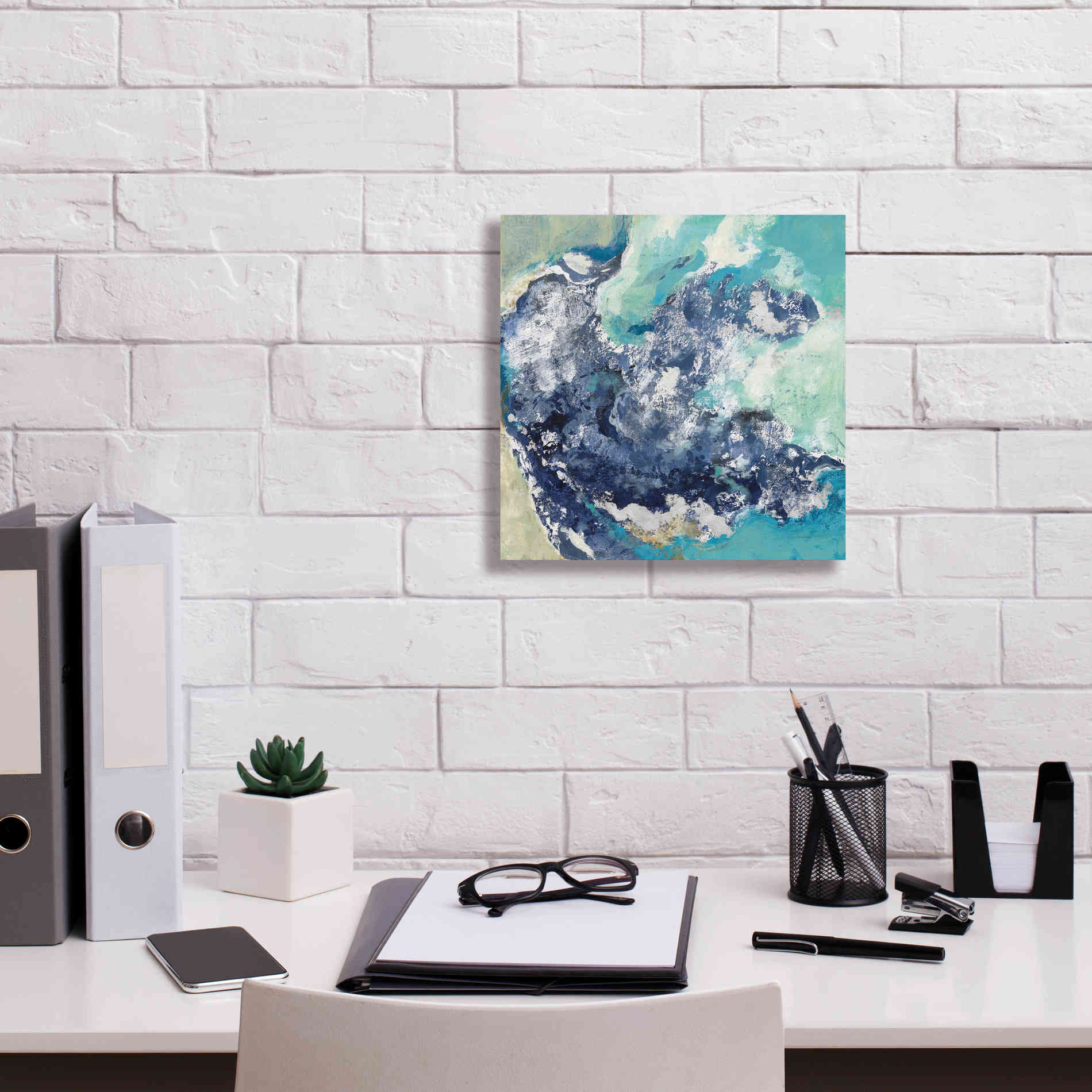 'Turquoise' by Silvia Vassileva, Canvas Wall Art,12 x 12