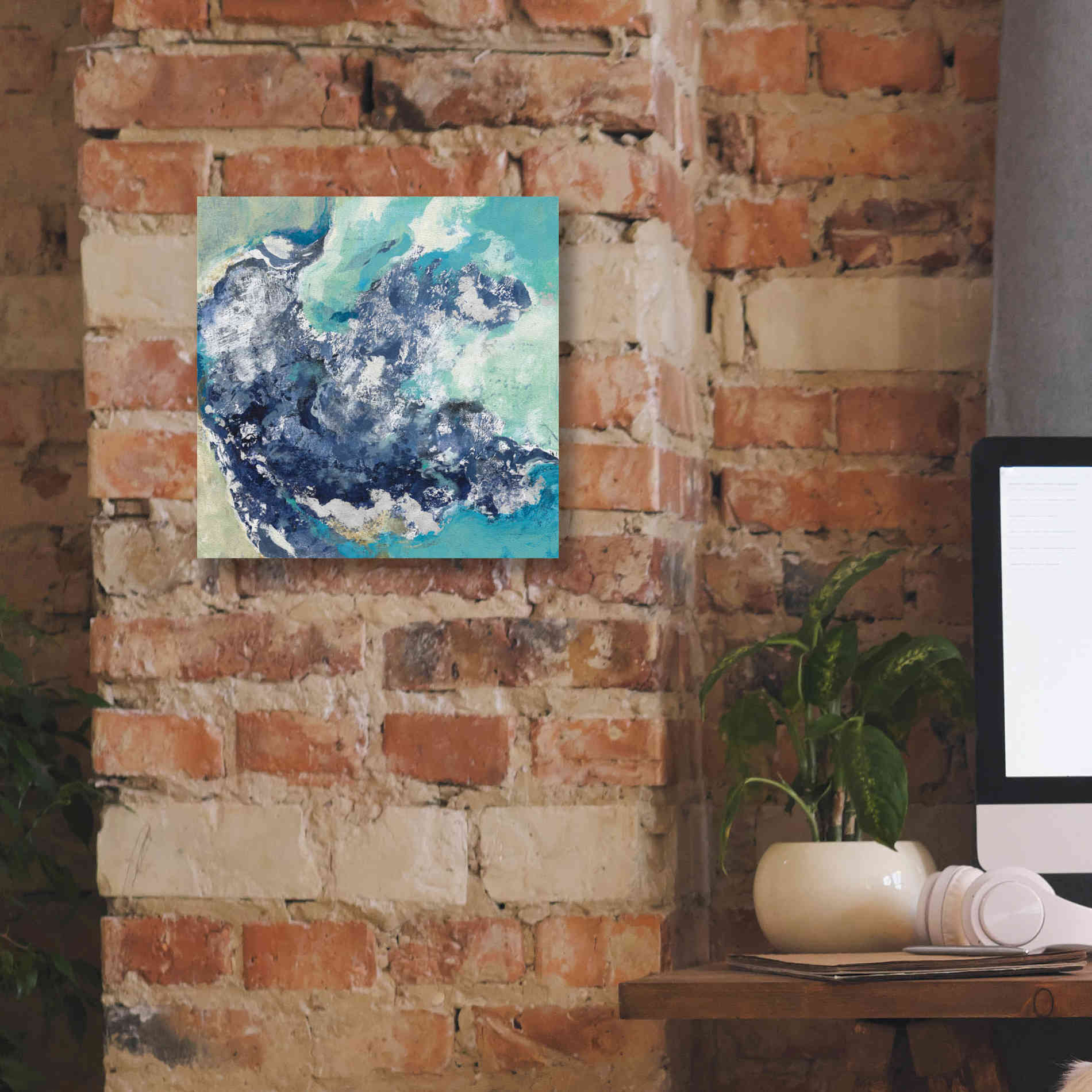 'Turquoise' by Silvia Vassileva, Canvas Wall Art,12 x 12