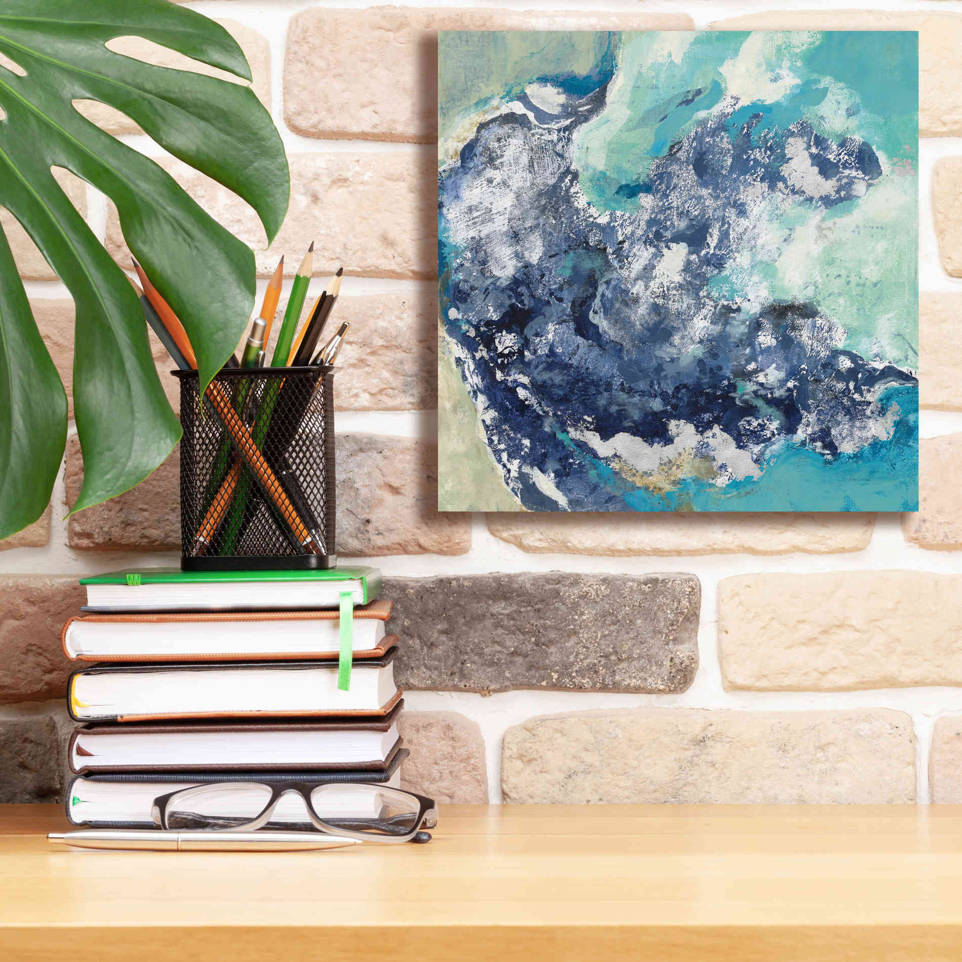 'Turquoise' by Silvia Vassileva, Canvas Wall Art,12 x 12