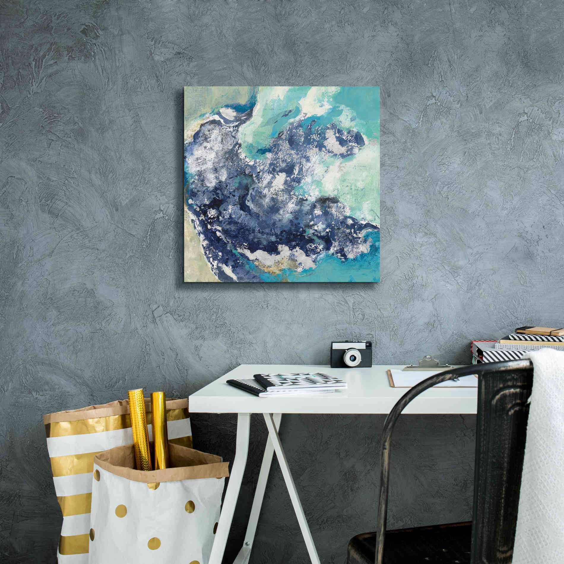 'Turquoise' by Silvia Vassileva, Canvas Wall Art,18 x 18